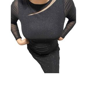 Elegant Black Glitter Dress